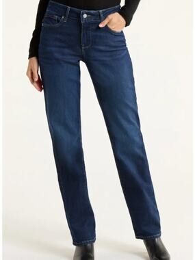 Robert Rodriguez High Rise Slim Straight Jeans Dark Wash Women's - Size 14/32